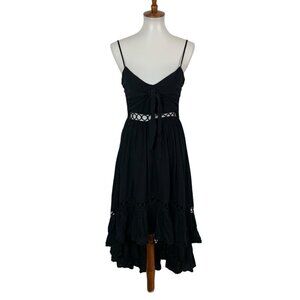 Perfectly Priscilla Maxi Dress Small‎ Black Hi Low NWT Formal Evening